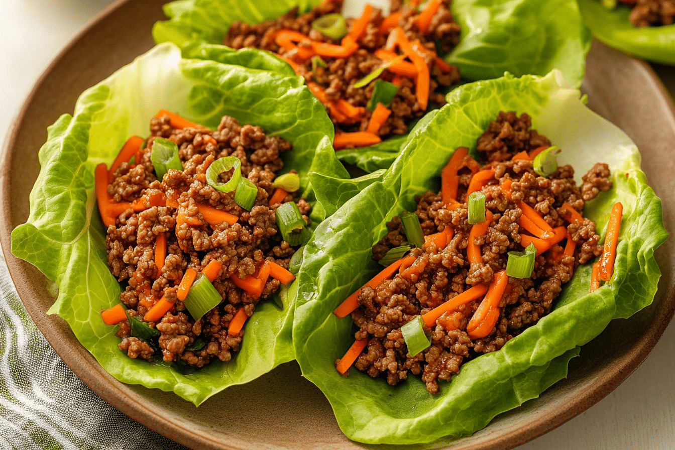 Asian Beef Lettuce Wraps