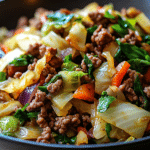 Healthy Ground Beef Cabbage Stir-Fry