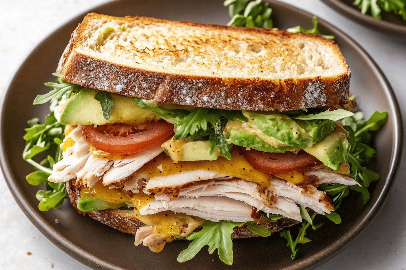 Honey Mustard Turkey Avocado Sandwich