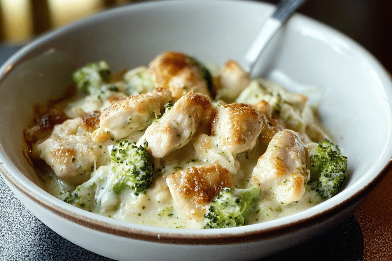 Low Carb Chicken Alfredo Bake