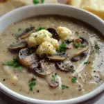 One Pot Creamy Mushroom Cauliflower Soup