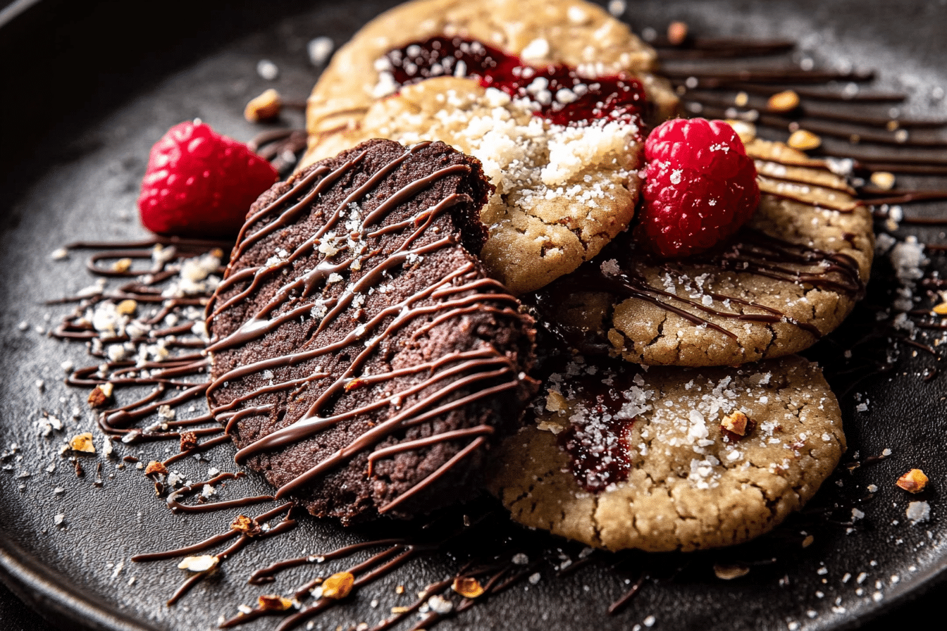 Salted Chocolate Lace Cookies