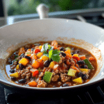 Turkey Chili with Veggies and Black Beans