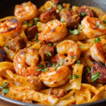 Creamy Cajun Shrimp Pasta with Sausage