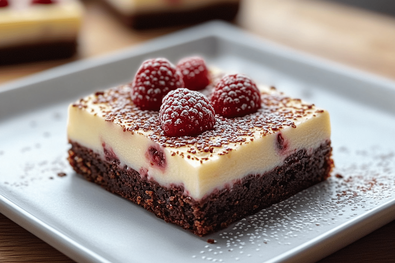Raspberry White Chocolate Brownies