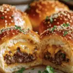 Garlic Parmesan Cheeseburger Bombs