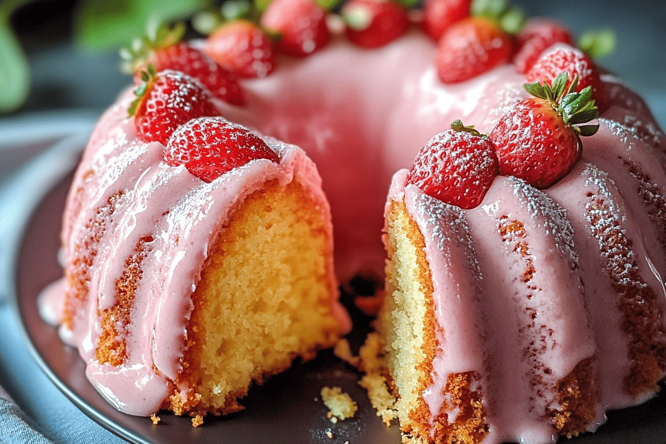 Strawberry Cheesecake Bundt Cake