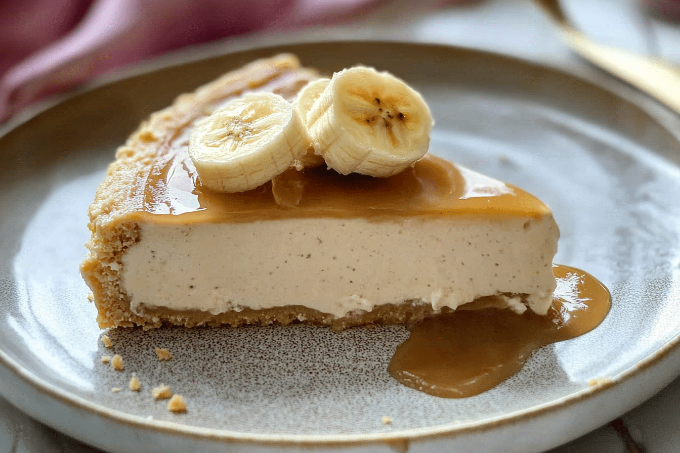 4-Ingredient Banana Greek Yogurt Cheesecake
