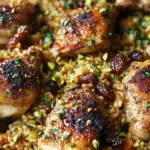 Harissa-Spiced Chicken and Rice with Dates & Pistachios