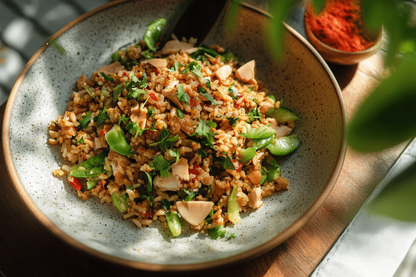 Satay Crispy Rice Salad