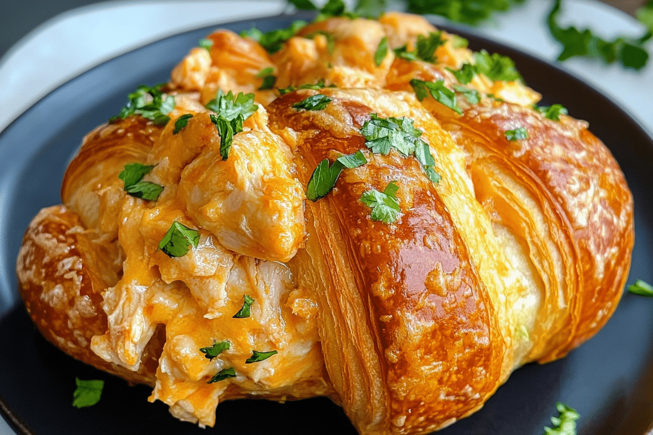 Buffalo Chicken Dip Croissants