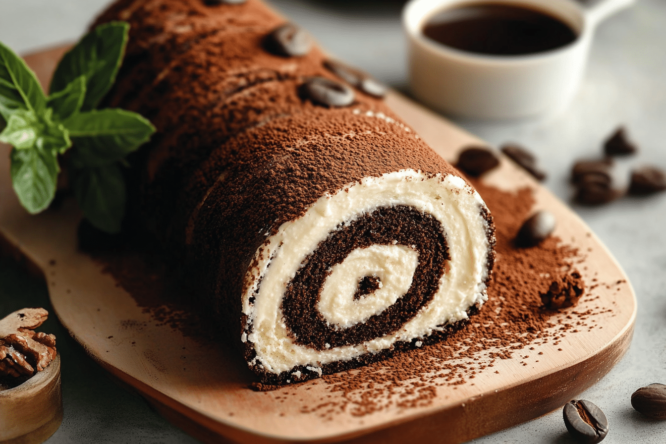 Mocha Swiss Roll