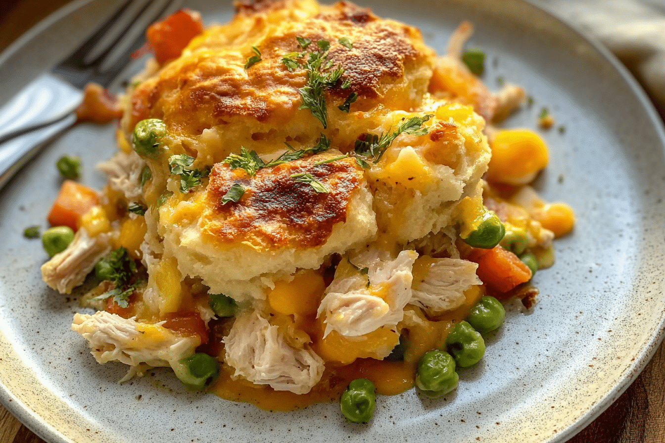 Chicken & Biscuit Dinner Cobbler