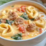 Creamy Sausage Tortellini Soup