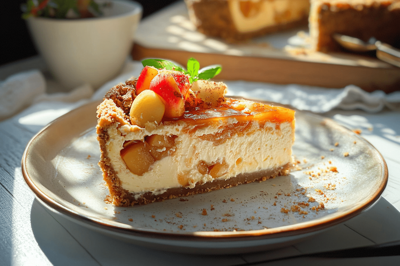 Apple Pie Italian Ricotta Cheesecake