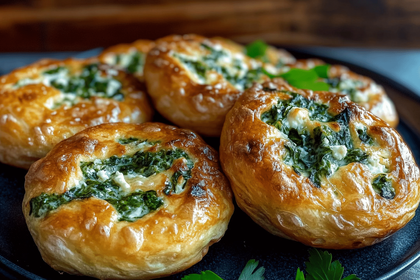 Spinach Cottage Cheese Flagels