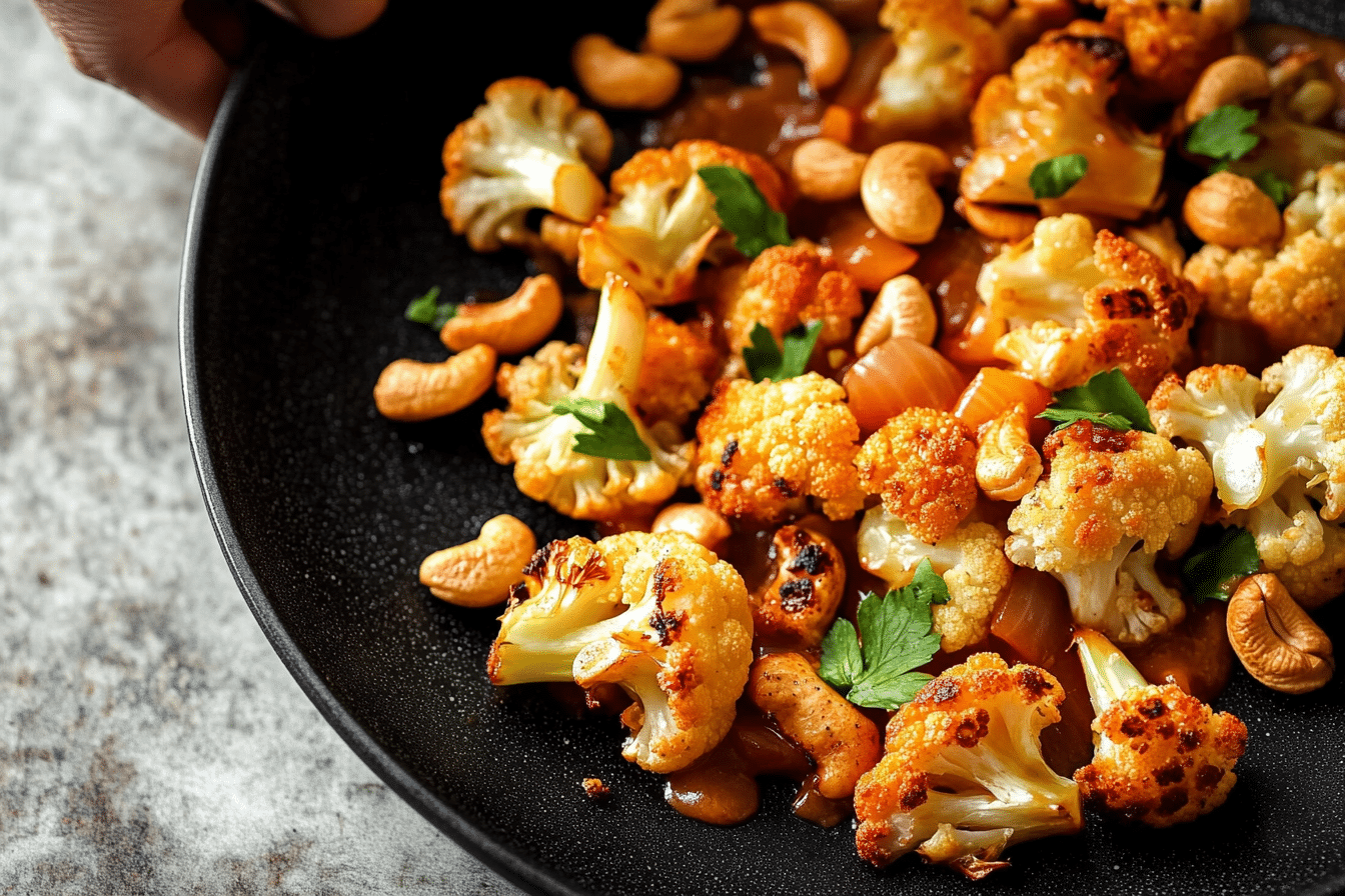 Asian-Style Roasted Cauliflower & Cashews