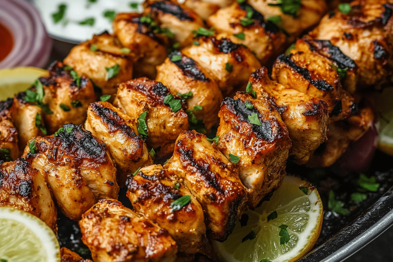 Authentic Shish Tawook (Grilled Chicken Skewers)