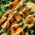 Sweet Potato Kale Salad with Honey Mustard