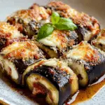 Eggplant Rolls with Mozzarella and Prosciutto (Low Carb)