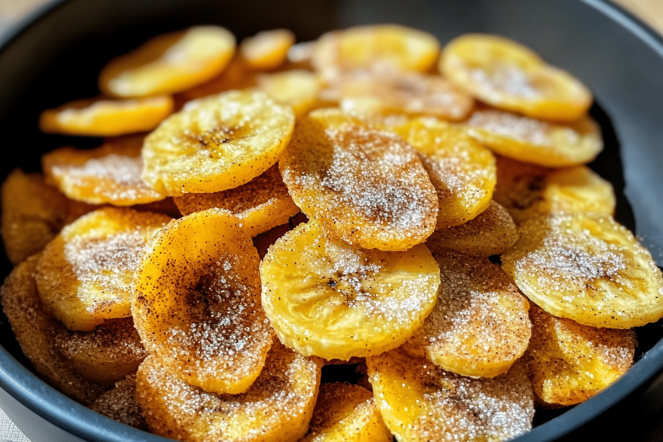 Cinnamon-Sugar Air Fryer Banana Chips