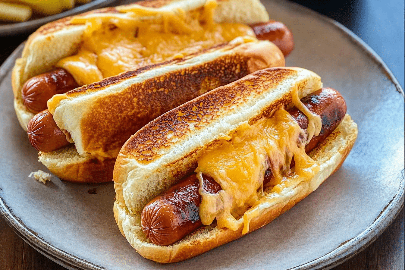 Air Fryer Grilled Cheese Hot Dogs