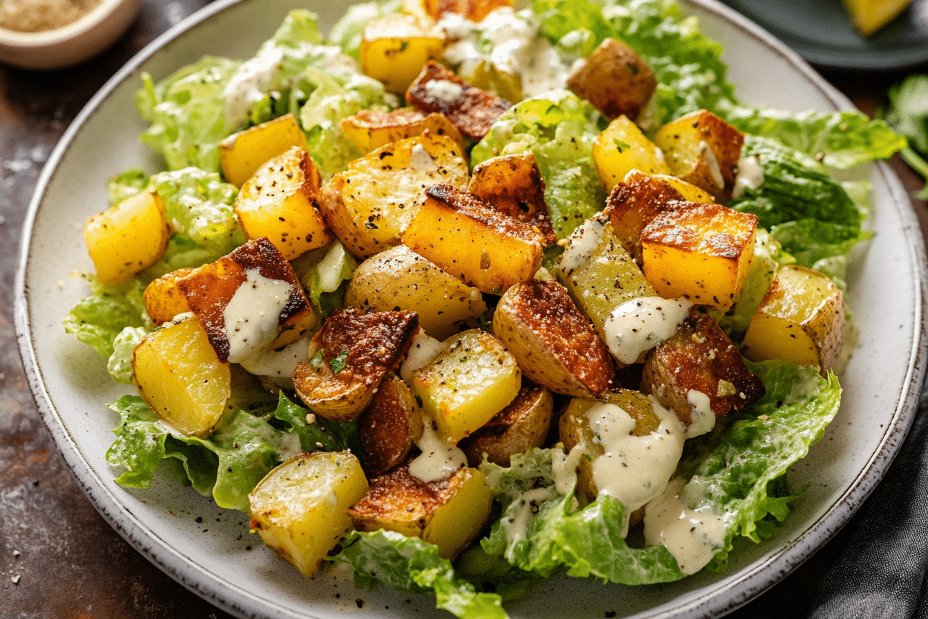 Crispy Potato Caesar Salad