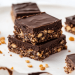 Double Chocolate and Peanut Butter Cereal Bars