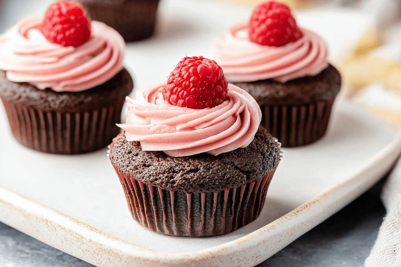 Chocolate Raspberry Cupcakes