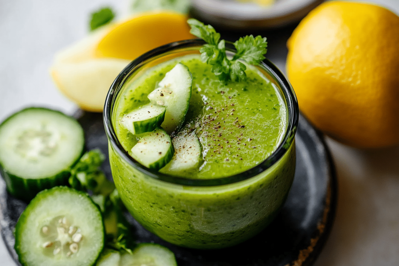 Green Apple Lemon Cucumber Ginger Smoothie
