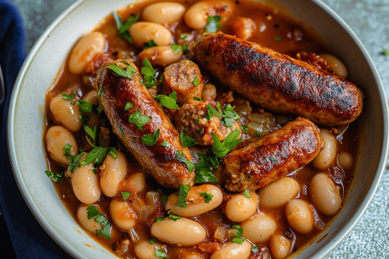 Slow Cooker Sausage & Butter Bean Casserole
