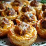 Sausage-Cheese Ball Biscuit Cups