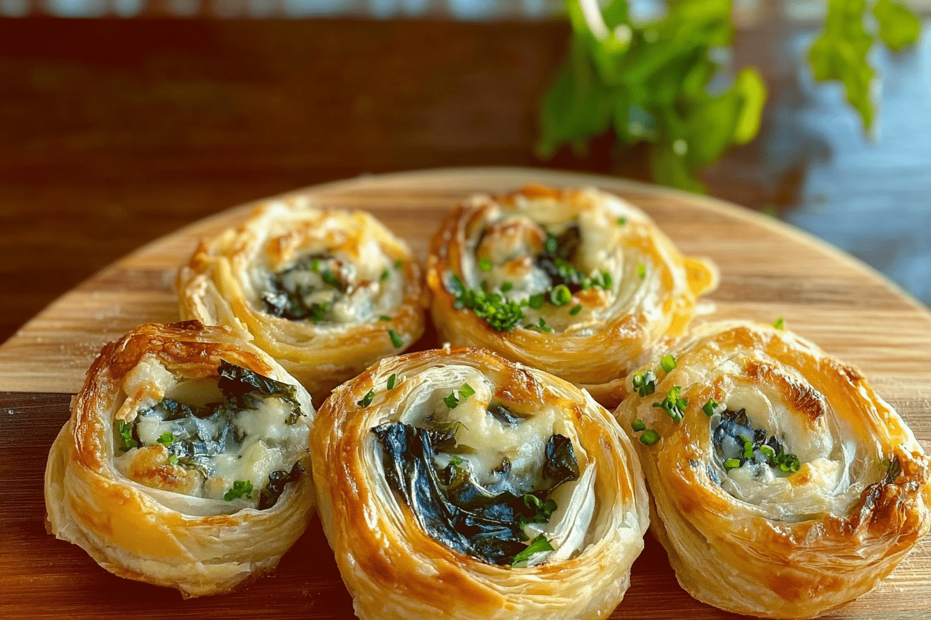 Spanakopita Puff Pastry Rolls