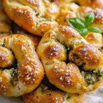 Pesto Garlic Butter Pretzel Knots