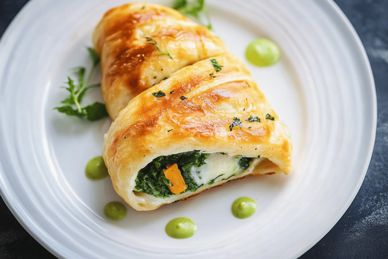 Cheesy Spinach Crescent Rolls
