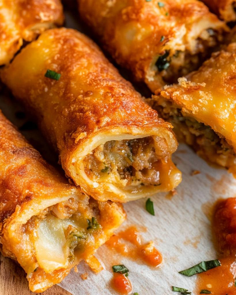 Crispy Fried Lasagna Rolls