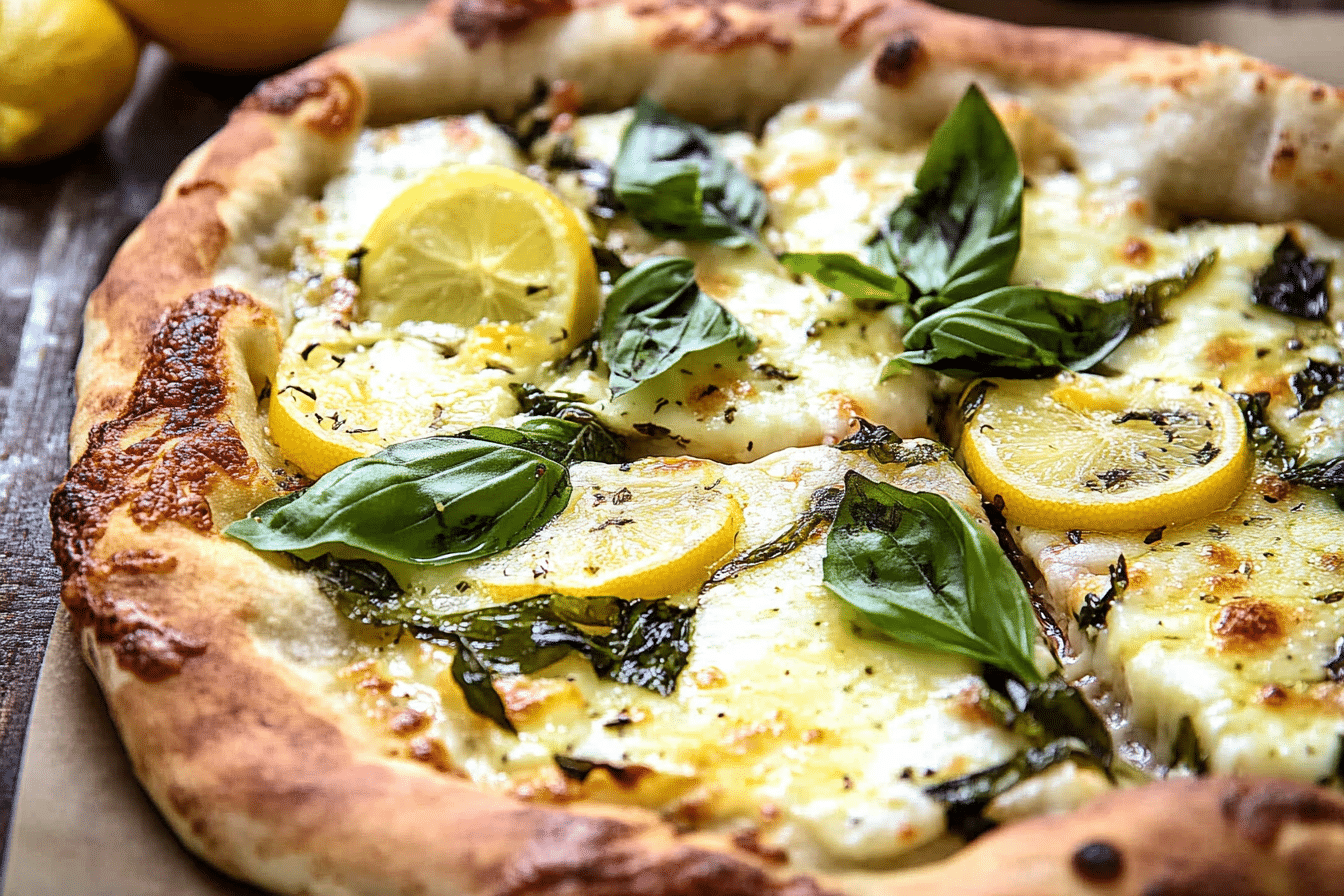 3 Cheese Lemon Basil Pizza
