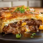 Brisket Pot Pie with Cheddar and Monterey Jack