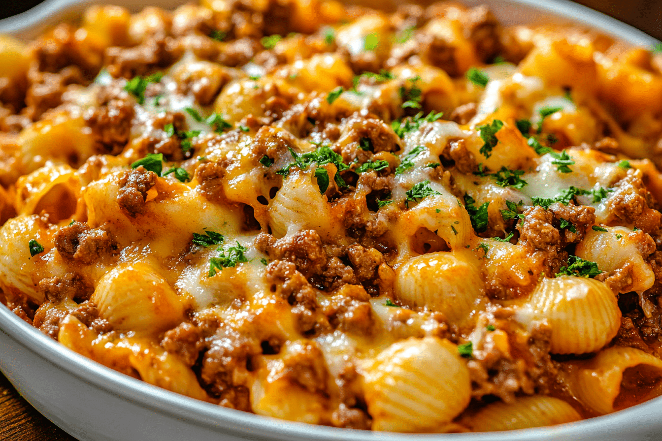 Cheesy Beef & Shells