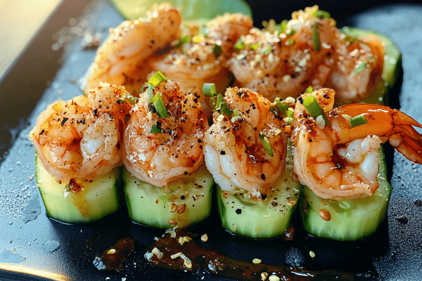 Spicy Shrimp Sushi Boats