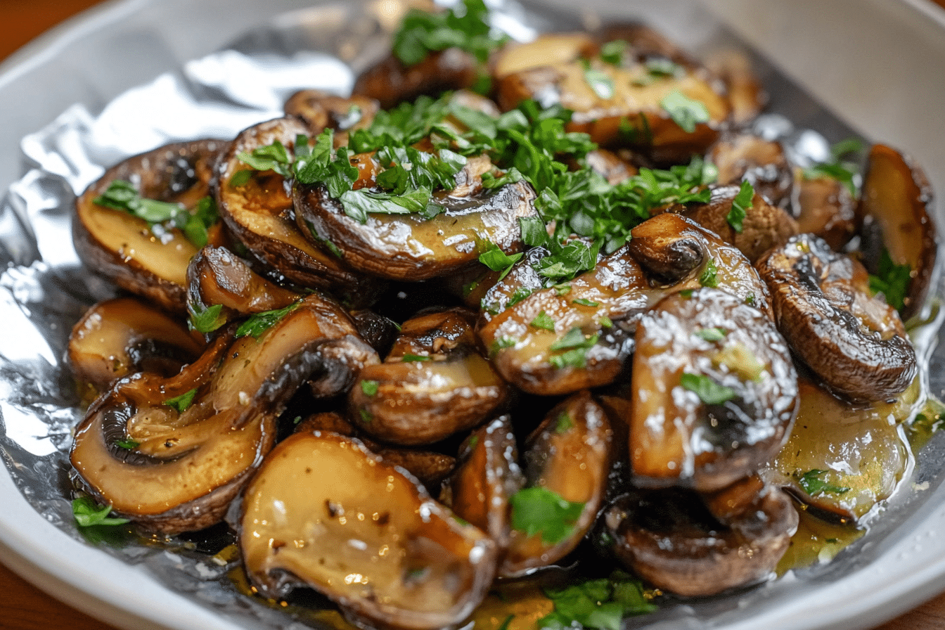 Garlic Butter Grilled Mushrooms