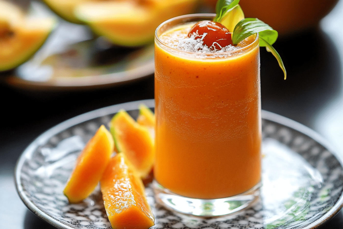 Tropical Papaya Batido Fruit Shake
