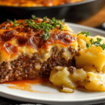 Cowboy Meatloaf & Potato Casserole