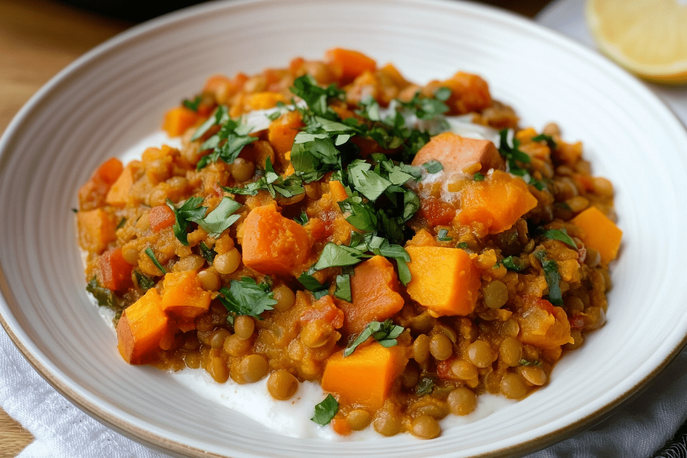 Easy Sweet Potato and Lentil Dahl