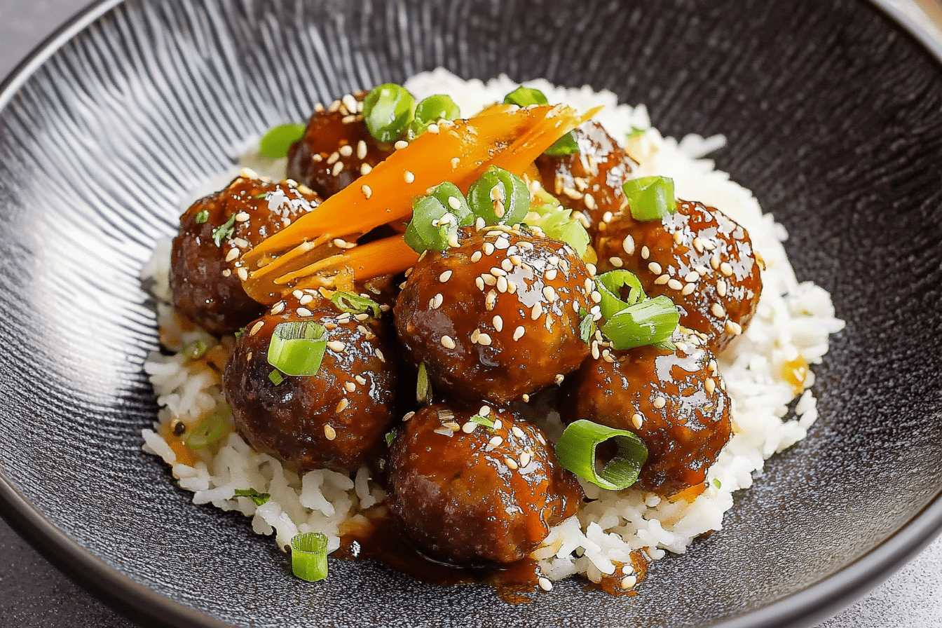 Korean Beef Bulgogi Meatballs