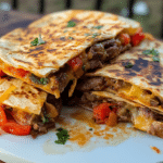 Chili Lime Steak Fajita Quesadillas