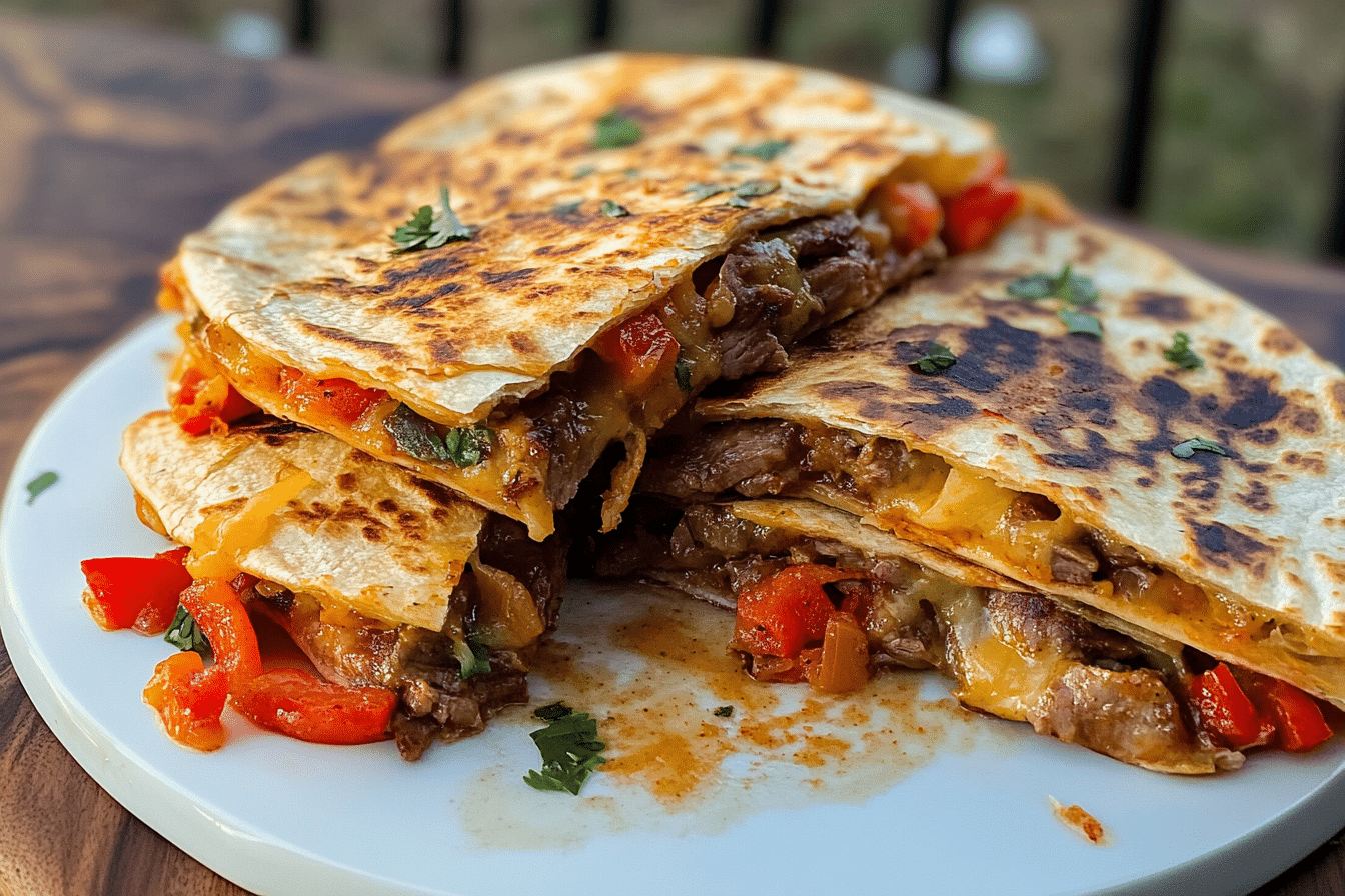 Chili Lime Steak Fajita Quesadillas