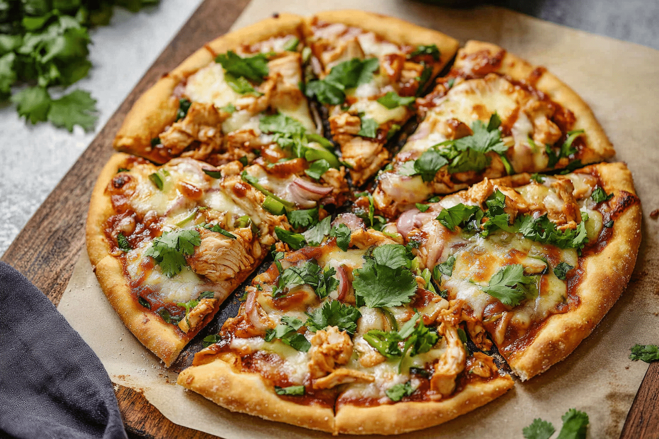 Crispy Cast-Iron BBQ Chicken Pizza