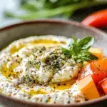 High-Protein Cottage Cheese Veggie Dip with Za’atar