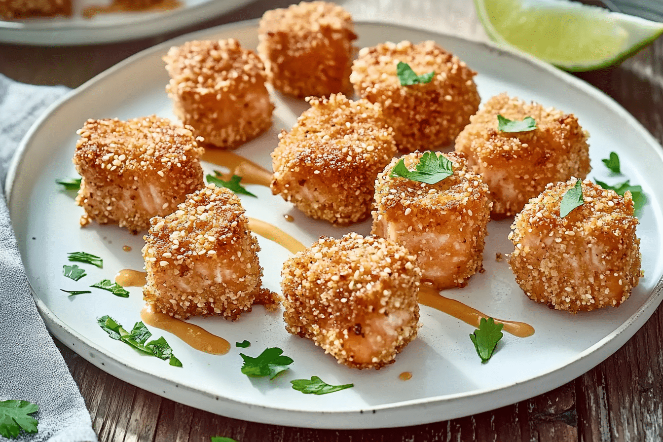 Panko Sesame Crusted Salmon Bites